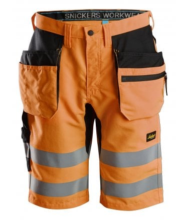 Snickers LiteWork, High-Vis Shorts+ Holster Pockets Class 1