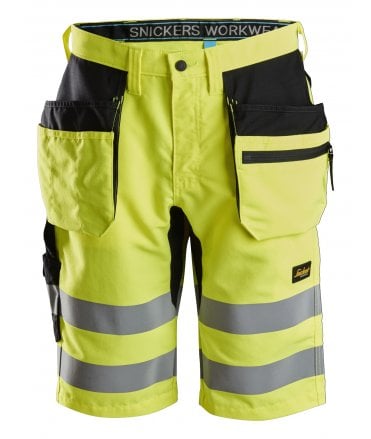 Snickers LiteWork, High-Vis Shorts+ Holster Pockets Class 1