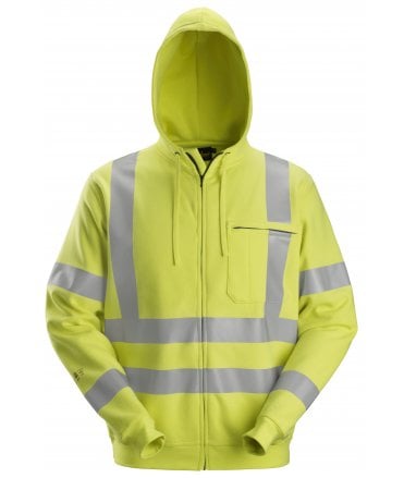 Snickers ProtecWork, Full Zip Hoodie, High-Vis Class 3