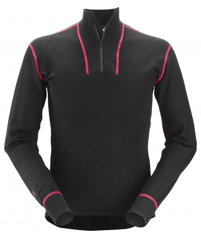 Snickers  ProtecWork, Half Zip Wool Long Sleeve Shirt
