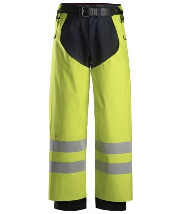 Snickers ProtecWork, Rain Chaps PU, High-Vis Class 2