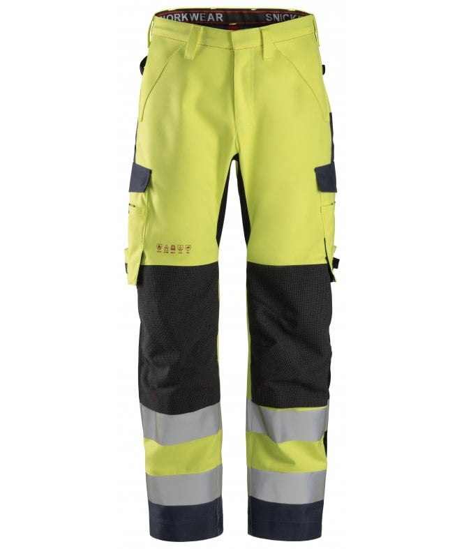 Snickers  ProtecWork, Waterproof Shell Trousers, High-Vis Class 2