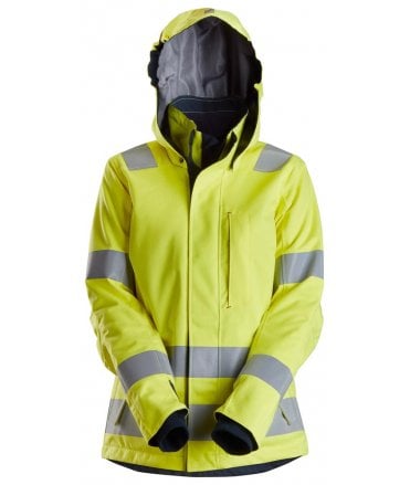 ProtecWork, Women's Waterproof Insulated Hood Jacket, High-Vis Class 3