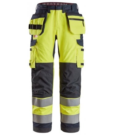 ProtecWork, Work Trousers Holster Pockets Equal Leg Pockets, High-Vis Class 2