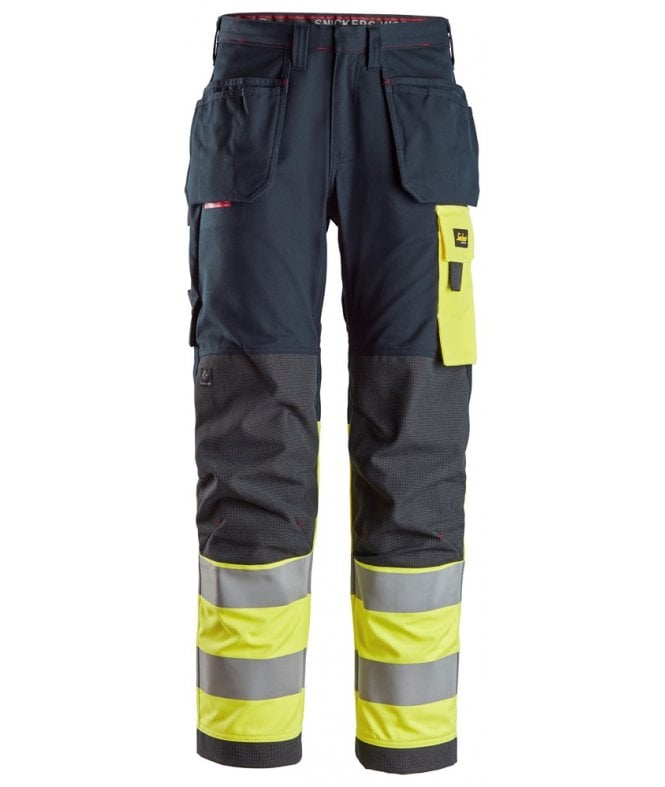 Snickers ProtecWork, Work Trousers Holster Pockets, High-Vis Class 1