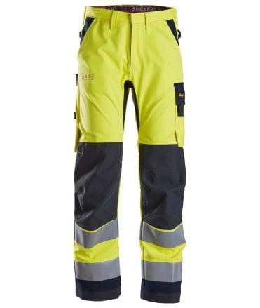 Snickers Work Trousers, High-Vis Class 2