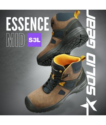 Solid Gear S3L Essence Mid Safety Boot (Brown)