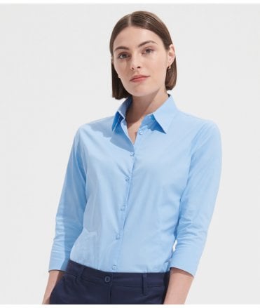 SOL'S Ladies Effect 3/4 Sleeve Fitted Shirt