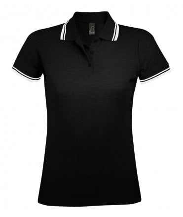 SOL'S Ladies Pasadena Tipped Cotton Pique Polo Shirt