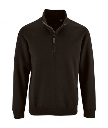 SOL'S Stan Contrast Zip Neck Sweatshirt