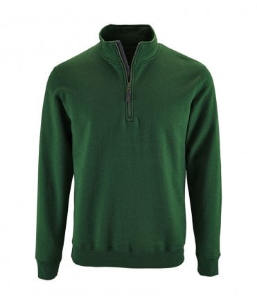 SOL'S Stan Contrast Zip Neck Sweatshirt