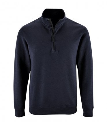 SOL'S Stan Contrast Zip Neck Sweatshirt