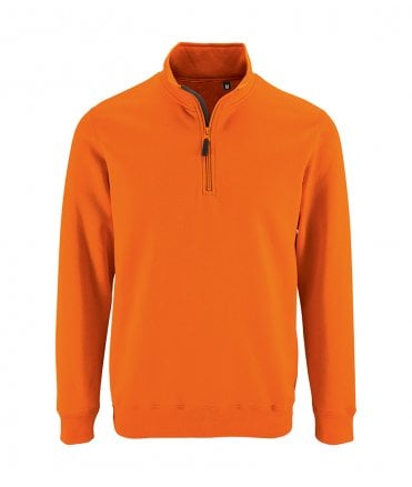 SOL'S Stan Contrast Zip Neck Sweatshirt