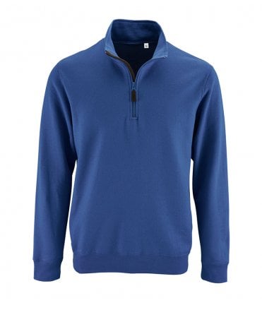 SOL'S Stan Contrast Zip Neck Sweatshirt
