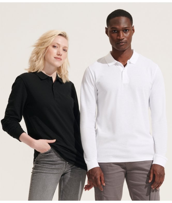Sols SOL'S Unisex Planet Long Sleeve Piqué Polo Shirt
