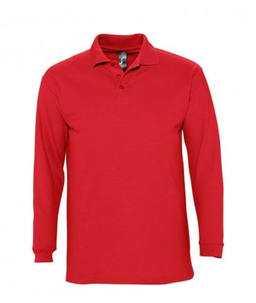 SOL'S Winter II Long Sleeve Cotton Pique Polo Shirt