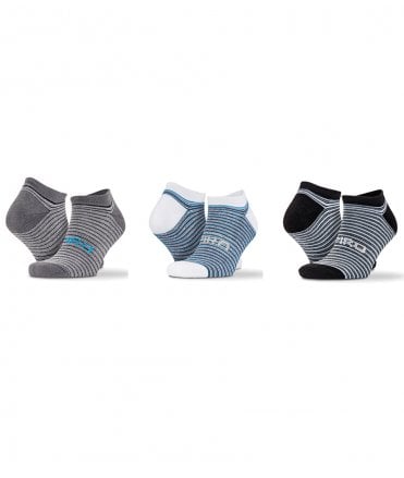 Spiro 3pk Mixed Stripe Sneaker Socks