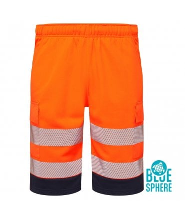 Essentials Hi-Vis Eco CottonCool Orange/Navy Shorts