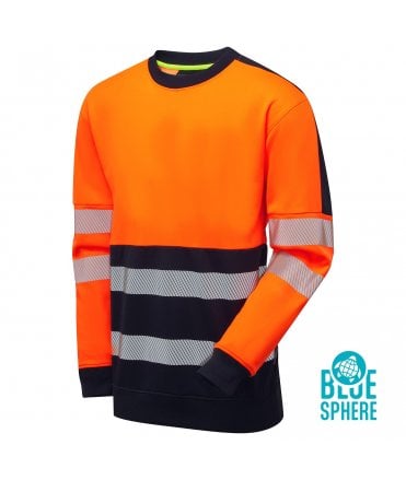 Essentials Hi-Vis Eco CottonCool Orange/Navy Sweatshirt