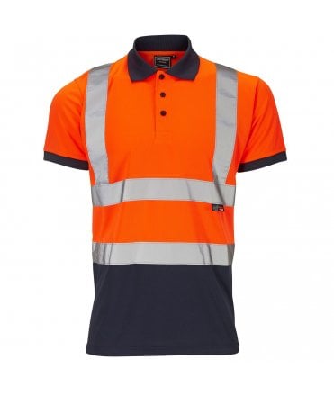 Supertouch Hi-Vis 2 Tone Orange Polo Shirt