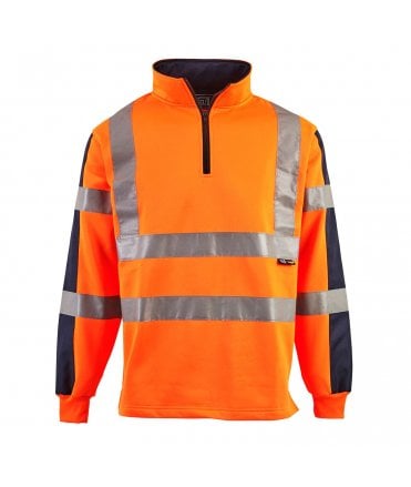 Supertouch Hi Vis 2 Tone Orange Rugby Shirt