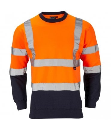 Supertouch Hi-Vis 2 Tone Orange Sweatshirt