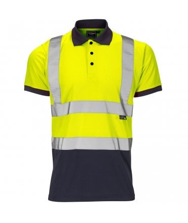 Supertouch Hi-Vis 2 Tone Yellow Polo Shirt
