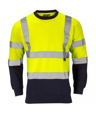 Supertouch Hi-Vis 2 Tone Yellow Sweatshirt