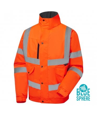 Hi Vis Eco Orange Bomber Jacket