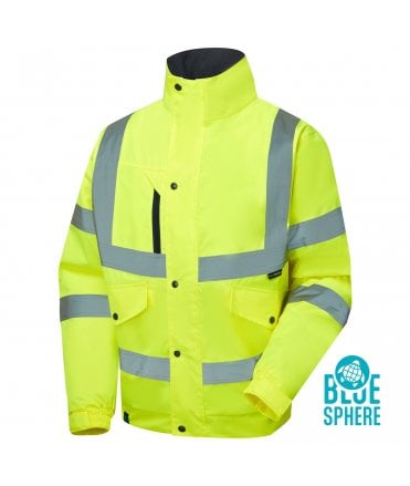 Hi Vis Eco Yellow Bomber Jacket