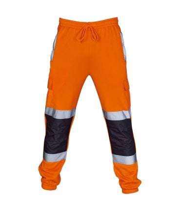Supertouch Hi Vis Orange 2 Tone Jogging Bottoms
