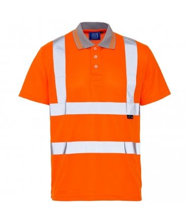 Supertouch Hi Vis Orange Bird Eye Polo Shirt