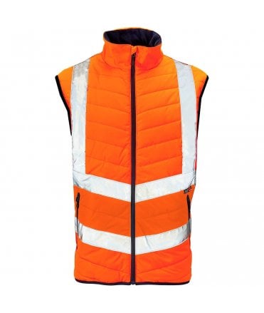 Supertouch Hi Vis Orange Puffer Bodywarmer