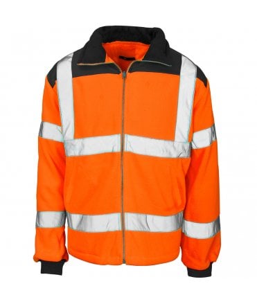 Supertouch Hi Vis Orange Rain Patch Fleece Jacket