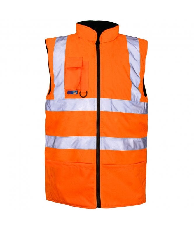 Supertouch Hi Vis Orange Reversible Bodywarmer