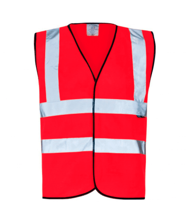 Supertouch Hi Vis Red Velcro Vest