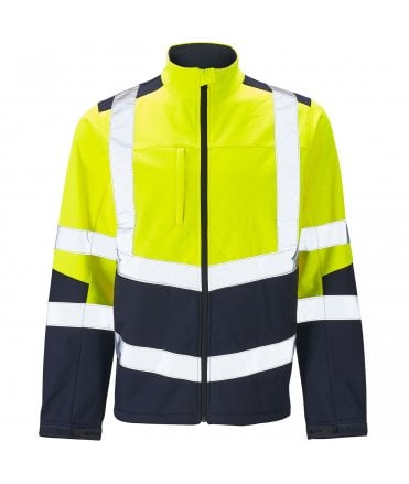 Hi Vis Yellow 2 Tone Softshell Jacket