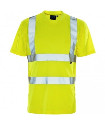 Supertouch Hi Vis Yellow Bird Eye T-Shirt