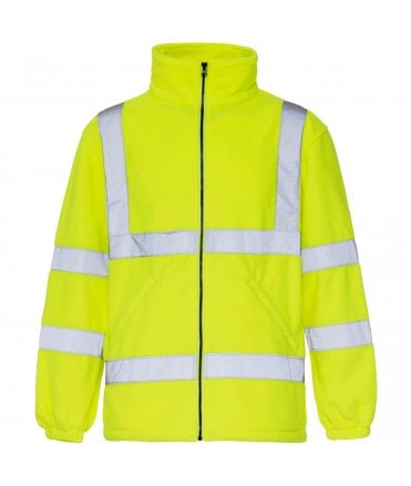Supertouch Hi Vis Yellow Fleece Jacket