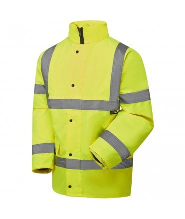 Supertouch Hi Vis Yellow Fleece Lined Parka
