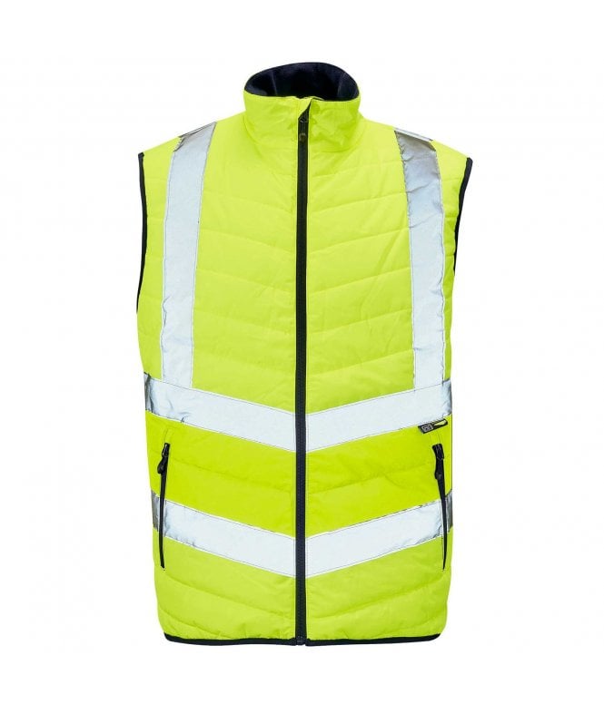 Supertouch  Hi Vis Yellow Puffer Bodywarmer