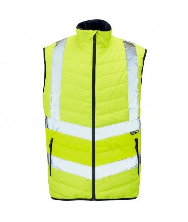 Supertouch Hi Vis Yellow Puffer Bodywarmer