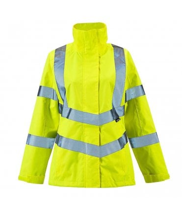 Ladies Hi Vis Yellow Sophia Lightweight Jacket