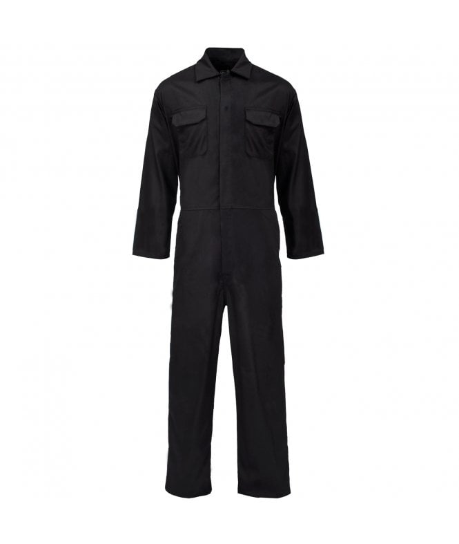 Supertouch Polycotton Coverall Black - Basic