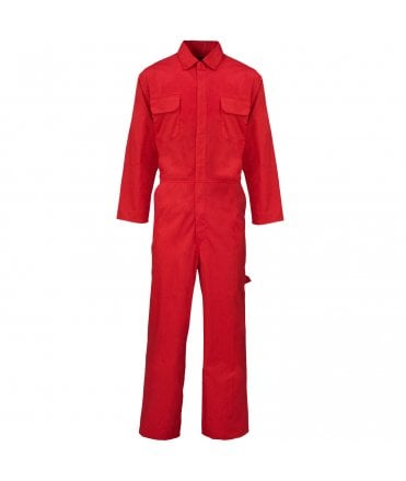 Polycotton Coverall Red - Basic