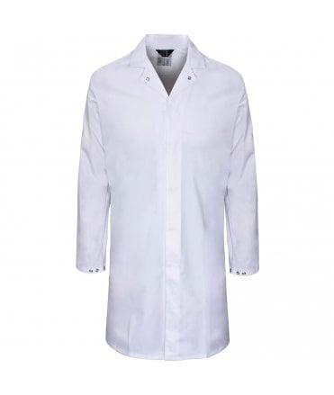 Polycotton Food Coat White - Inner Pocket