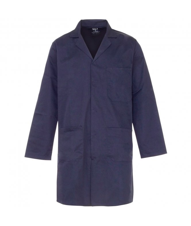 Supertouch Polycotton Lab Coat Navy