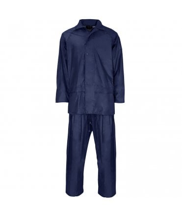 Polyester/PVC Rainwear - Navy Rainsuit