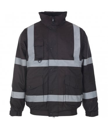 Security Bomber Jacket Black - With Tape