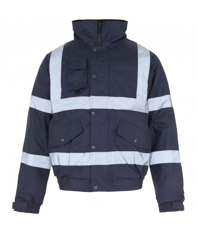 Supertouch Security Bomber Jacket Navy - With Tape